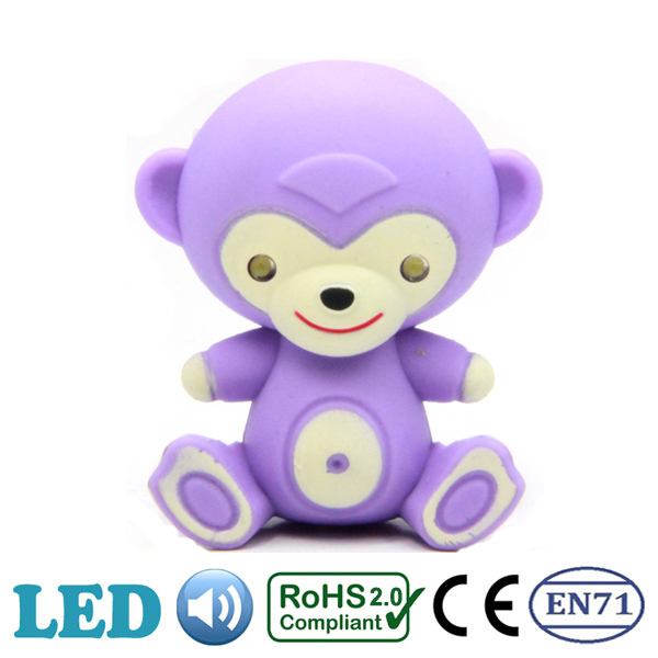 HL2022 猴子 LED發聲發光手電鑰匙扣 包包、手機掛件小禮品