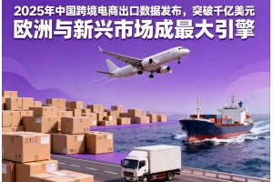 2025年中國跨境電商出口數(shù)據(jù)發(fā)布，突破千億美元 歐洲與新興市場成最大引擎