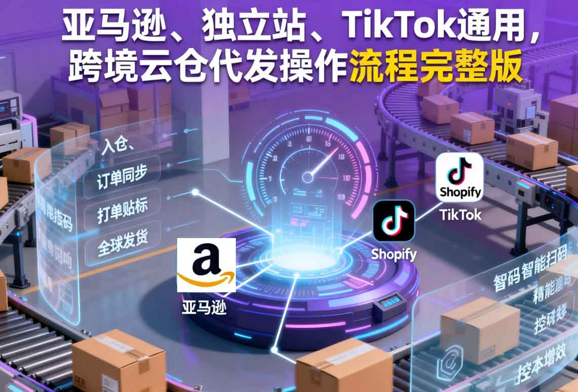 亞馬遜、獨立站、TikTok通用，跨境云倉代發(fā)操作流程完整版