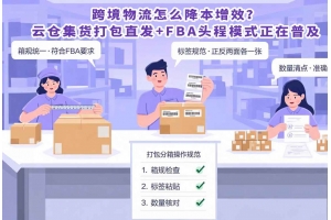 跨境物流怎么降本增效？云倉集貨打包直發(fā)+FBA頭程模式正在普及