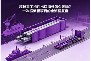 超長重工構件出口海外怎么運輸？一次框架柜項目的全流程復盤