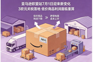 亞馬遜歐盟站7月1日迎來新變化3歐元關稅落地低價商品利潤面臨重算