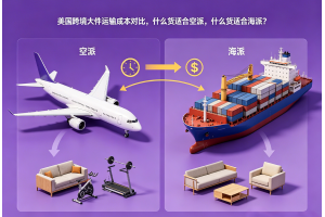 美國跨境大件運(yùn)輸成本對比，什么貨適合空派，什么貨適合海派？
