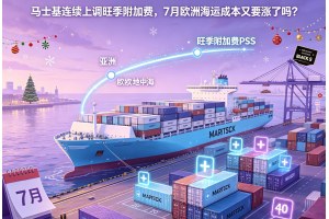馬士基連續(xù)上調(diào)旺季附加費(fèi)，7月歐洲海運(yùn)成本又要漲了嗎？