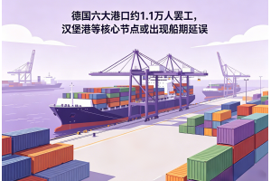 德國六大港口約1.1萬人罷工，漢堡港等核心節點或出現船期延誤